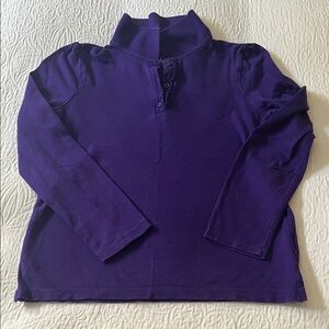 The Children’s Place Purple Polo Shirt with Ruffle Trim, Size X-Large (14)
